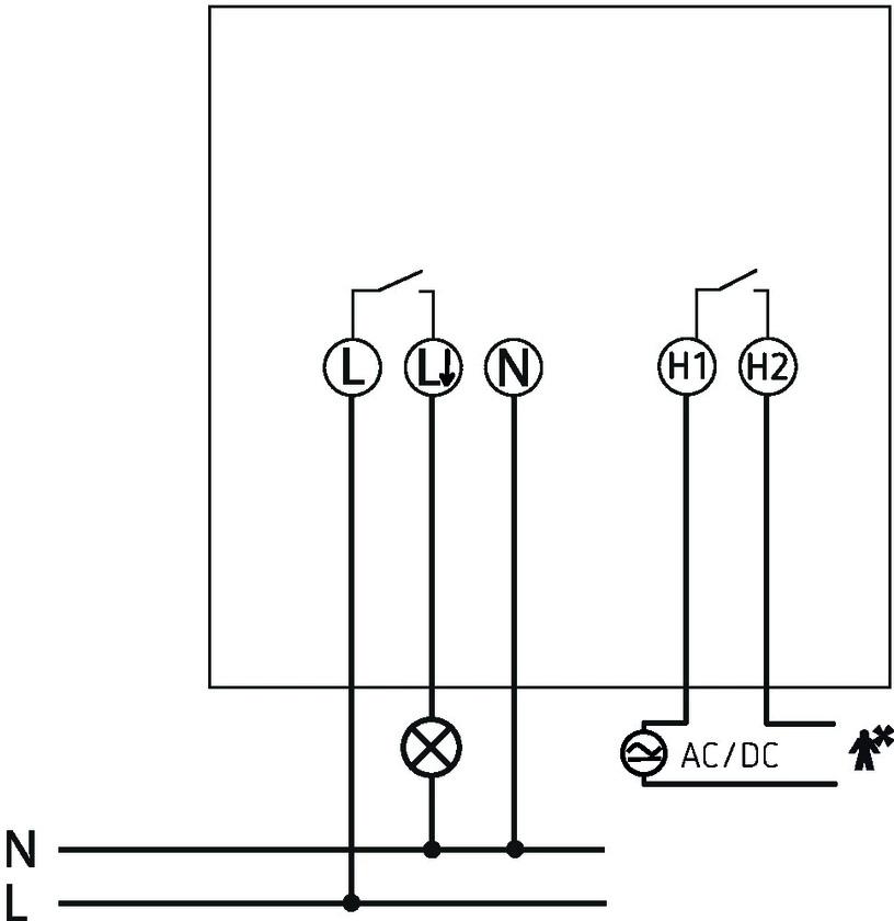 Датчик за движение PIR, за вграждане в таван, 360°, обхват D8m @ h=2,5m, IP21, 2CH, PIRA T8-2 DE Theben