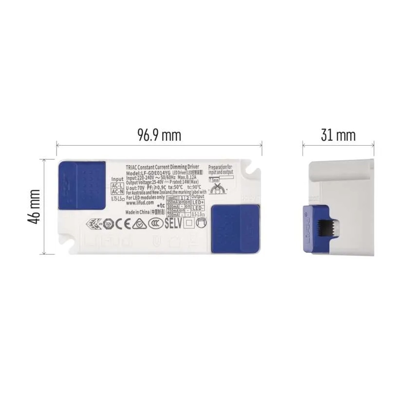Драйвер 8...14W димируем Triac 25...40VDC 200...350mA EMOS
