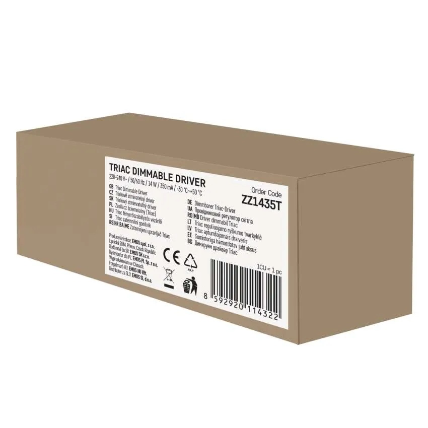 Драйвер 8...14W димируем Triac 25...40VDC 200...350mA EMOS