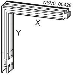 Вертикален ъгъл BD2 Al 630…1000A IP55 дължина 0.36м назад Siemens