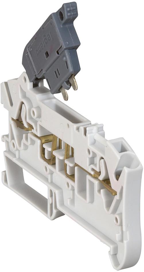 Редова клема СИВА пружинна 2.5мм2 за стопяем предпазител 5х20 Viking 3 Legrand