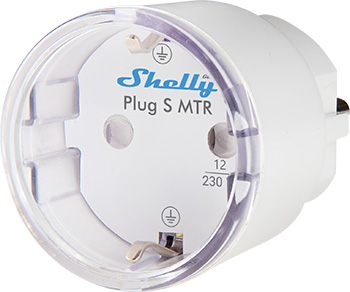 Адаптер Smart за контакт 1х Шуко 12A с мерител Shelly Plug S Gen3 - 261842