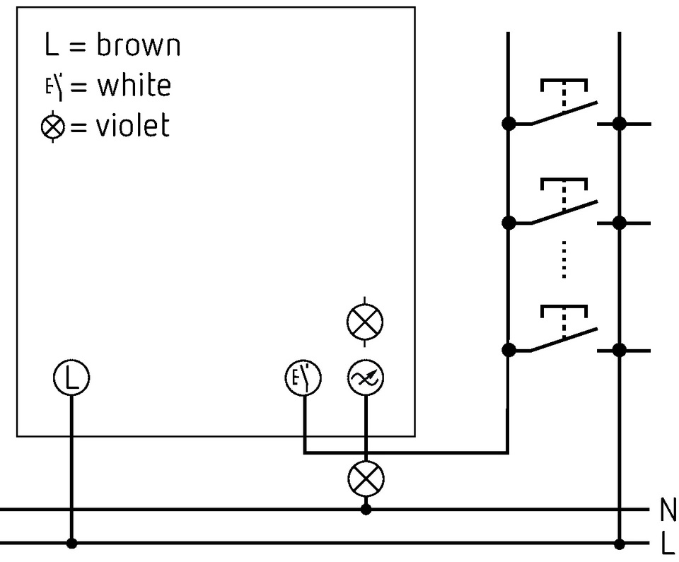 Димер универсален Smart, LED 2-150VA, 230Vac без неутрала, за конзола, DIMAX 540 app B Theben