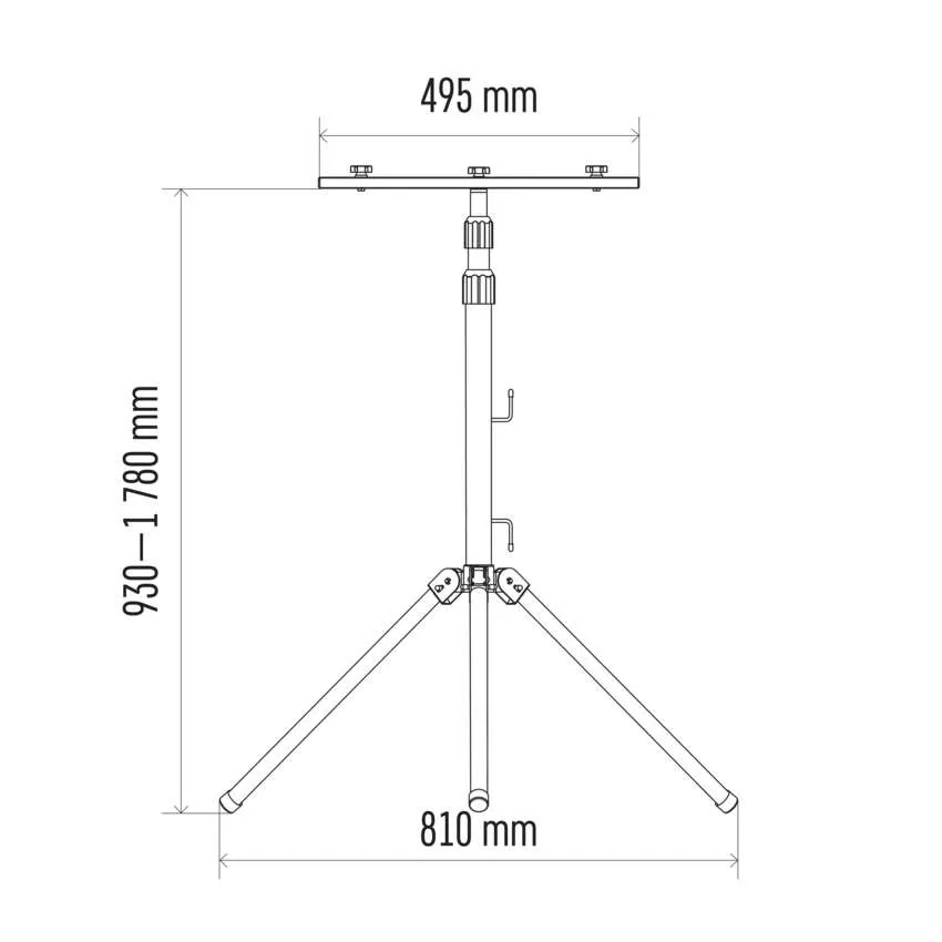 Стойка триножник 66...180см за два прожектора до 4кг EMOS