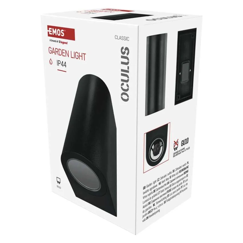 Фасадно осветително тяло 2x GU10 88x67x153mm IP44 OCULUS EMOS