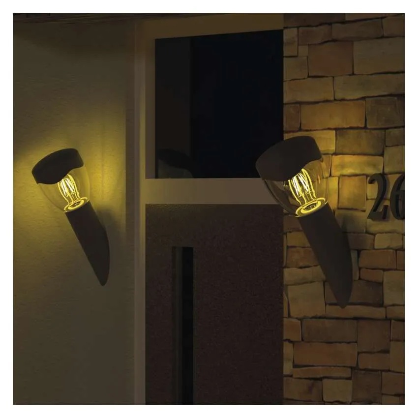 Фасадно осветително тяло 1x E27 120x120x330mm IP44 ARTEO EMOS