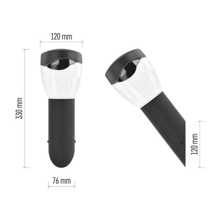 Фасадно осветително тяло 1x E27 120x120x330mm IP44 ARTEO EMOS