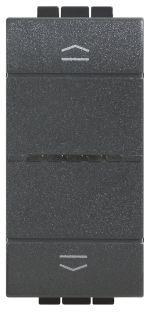 Ключ за щори Smart 1 мод. ЖИЧЕН изисква неутрала цвят Антрацит LL Bticino с Netatmo