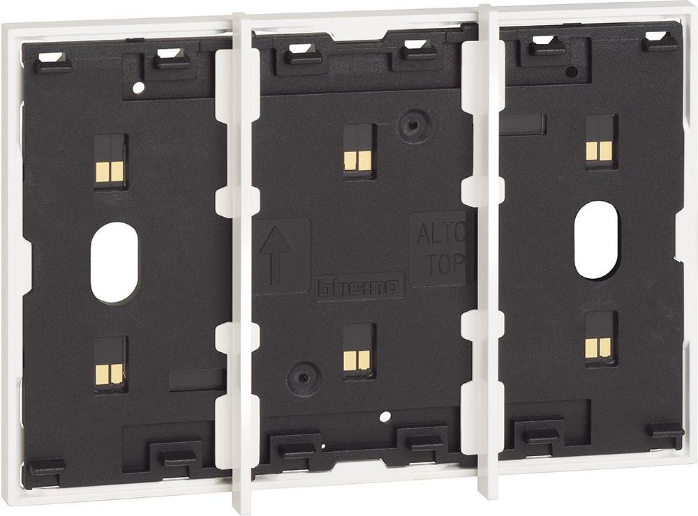 Електрическа носеща рамка за сензорни контроли 3 мод. цвят Бял Living Now Bticino