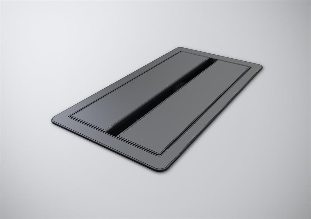 Модул WingsPremium 3M с 3х Шуко, 1x USB C, RJ45 Cat.6, HDMI, USB A и кабелен изход, цвят Черен, Digitel
