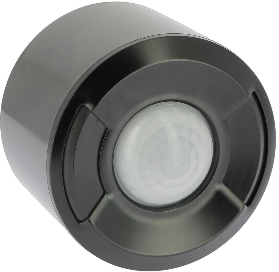 Датчик за присъствие PIR, за открит монтаж на таван, 360°, обхват D5.5m @ h=2,5m, IP40, ЧЕРЕН GREEN-I-SSB DALI Legrand