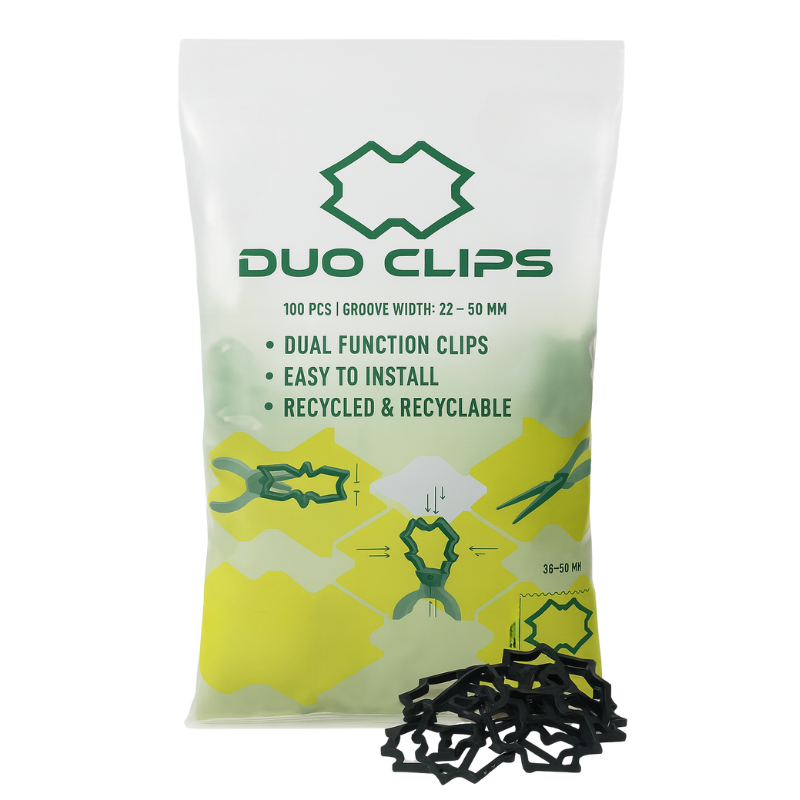Скоба за закрепване на кабели и тръби в канал 22-50мм (100 бр.) DuoClips