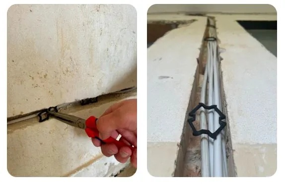 Скоба за закрепване на кабели и тръби в канал 22-50мм (100 бр.) DuoClips