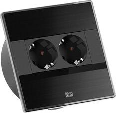 Модул SENSE с 2х Шуко, с кабел 2м, цвят Черен, Bachmann