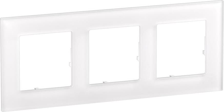 Рамка 3х цвят Бяло стъкло Valena Life Legrand