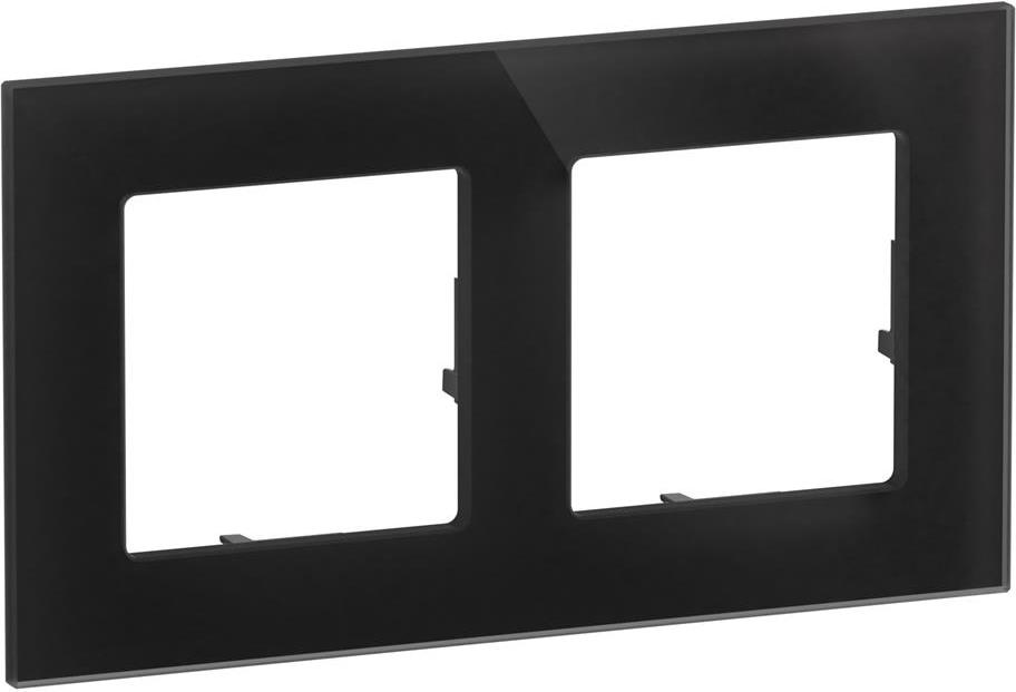 Рамка 2х цвят Черно стъкло Valena Life Legrand