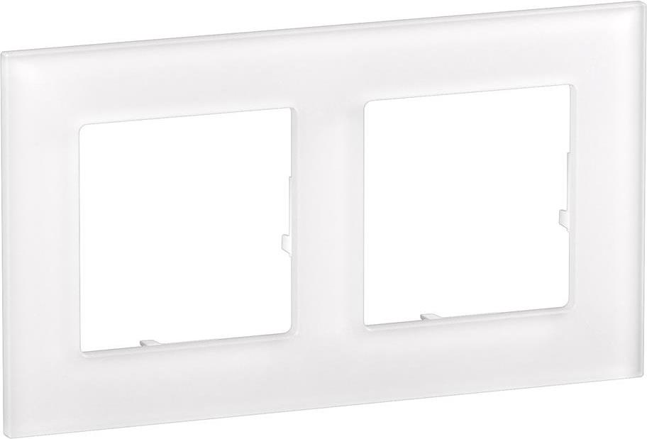 Рамка 2х цвят Бяло стъкло Valena Life Legrand