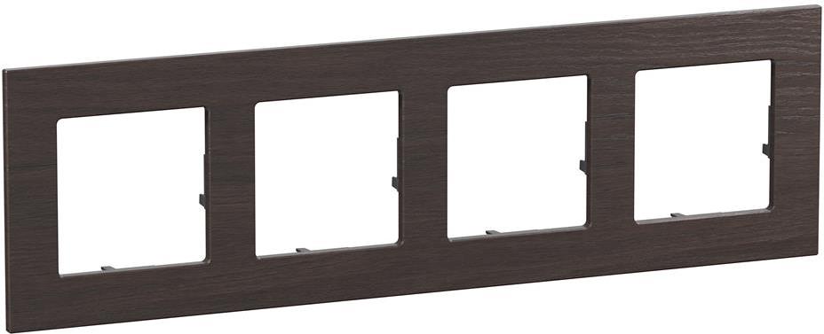 Рамка 4х цвят Тъмен дъб Valena Life Legrand