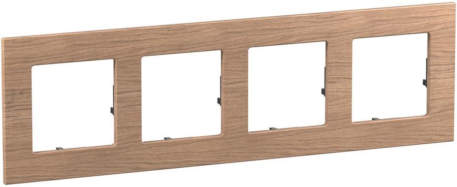 Рамка 4х цвят Светъл дъб Valena Life Legrand
