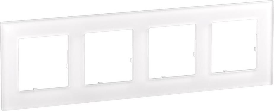 Рамка 4х цвят Бяло стъкло Valena Life Legrand
