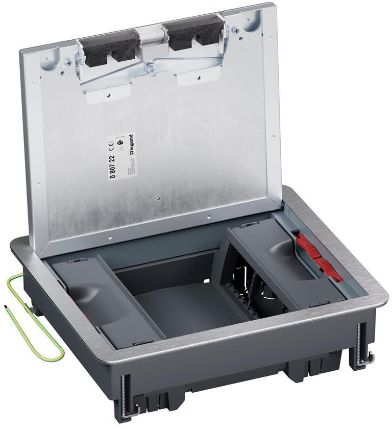 Подова кутия метална в двоен под 12 (2х6) мод. за верт. монтаж на механизми Legrand