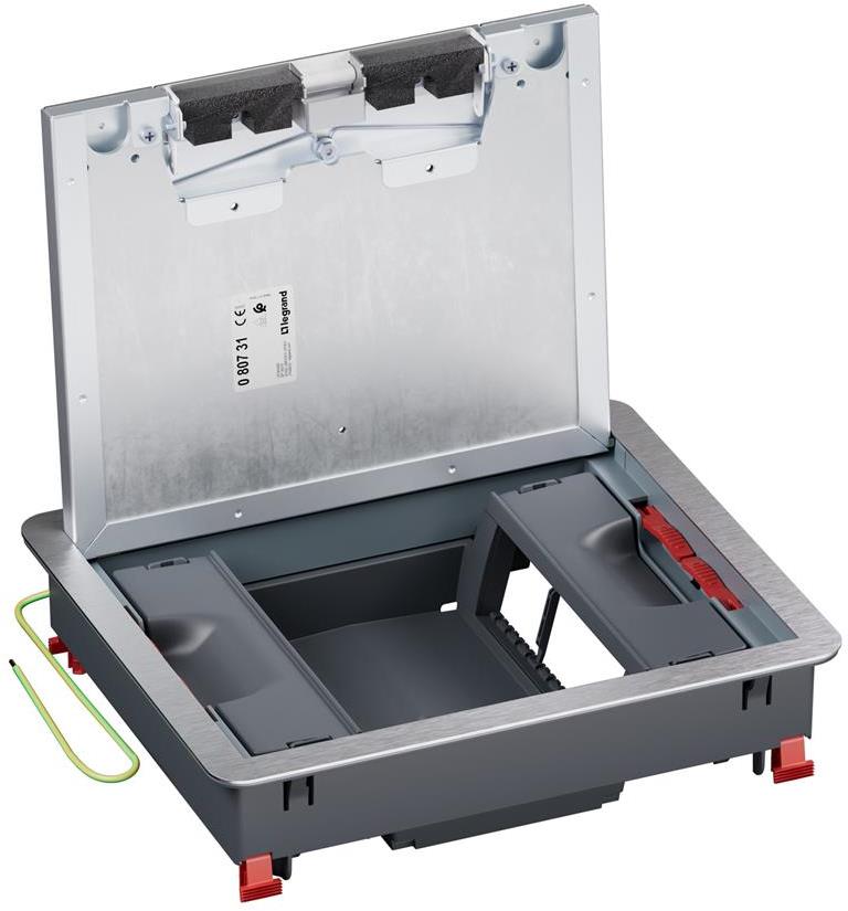 Подова кутия метална в бетон 12 (2х6) мод. за верт. монтаж на механизми Legrand