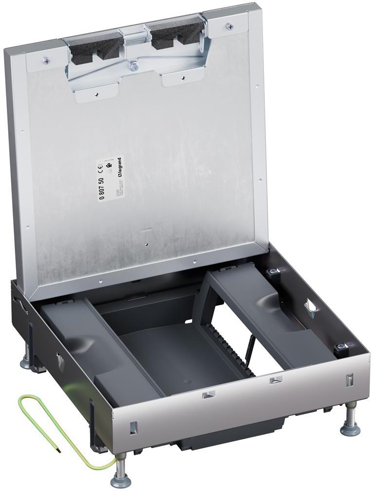 Подова кутия метална за пълно вграждане в бетон 16 (2х8) мод. за верт. монтаж на механизми Legrand