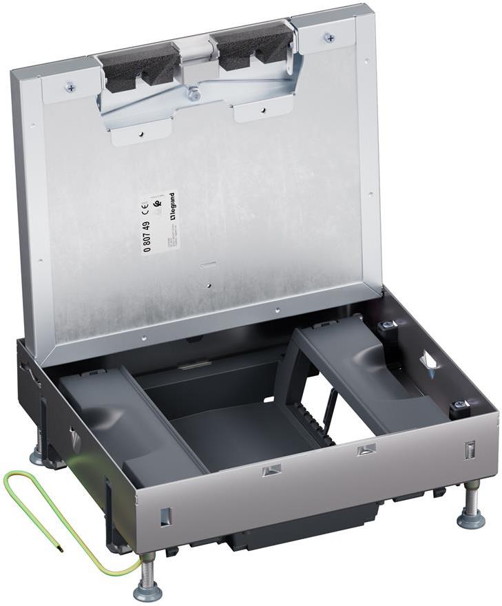 Подова кутия метална за пълно вграждане в бетон 12 (2х6) мод. за верт. монтаж на механизми Legrand