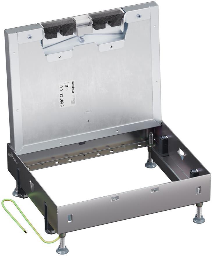 Подова кутия метална за пълно вграждане в двоен под или бетон 12/18 мод. празна ревизионна Legrand