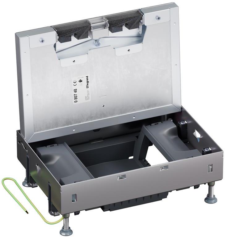 Подова кутия метална за пълно вграждане в бетон 8 (2х4) мод. за верт. монтаж на механизми Legrand