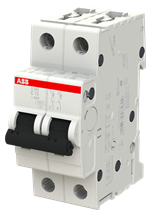 Автоматичен прекъсвач S202M 2P 4A крива C 10kA ABB