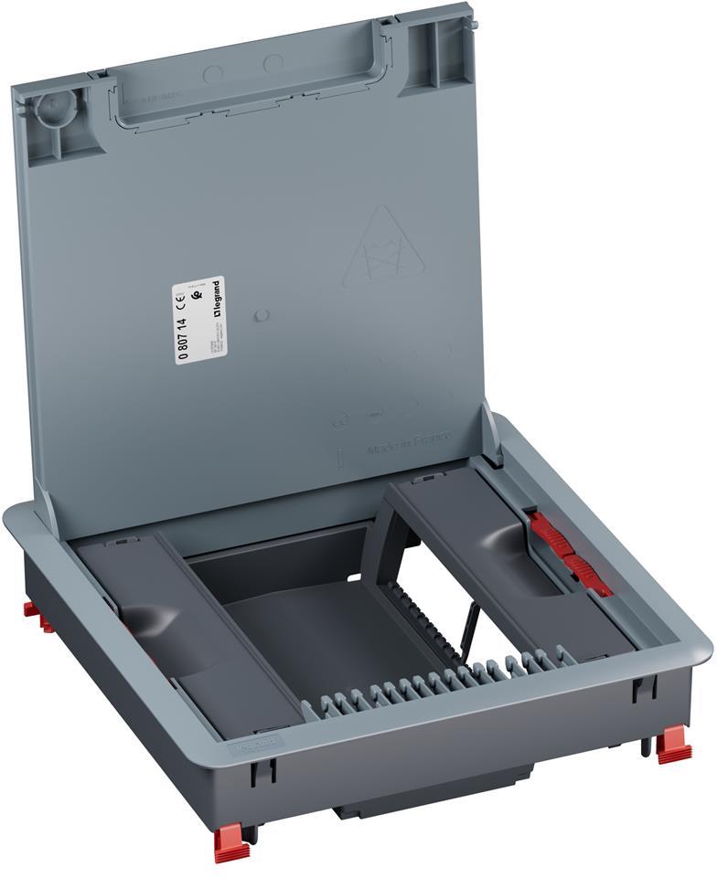 Подова кутия пластмасова в бетон 16 (2х8) мод. за верт. монтаж на механизми Legrand