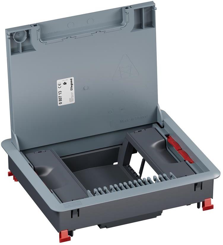 Подова кутия пластмасова в бетон 12 (2х6) мод. за верт. монтаж на механизми Legrand