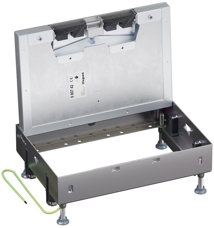 Подова кутия метална за пълно вграждане в двоен под или бетон 8/12 мод. празна ревизионна Legrand