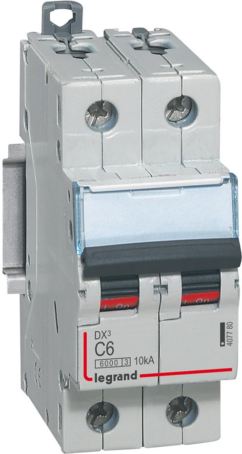 Автоматичен прекъсвач DX3 2P 6A крива С 6kA FB Legrand