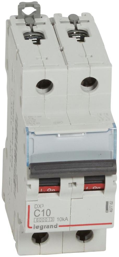 Автоматичен прекъсвач DX3 2P 10A крива С 6kA FB Legrand