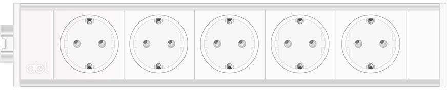 Модул Link 5M с 5х Шуко, цвят Бял ABL