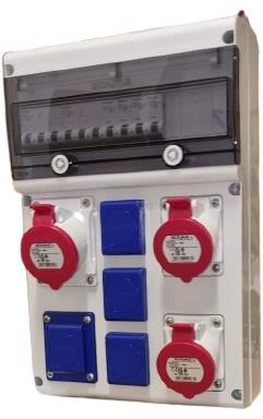 Табло 632.5520 тип B сглобено с индустриални контакти Scame и токови защити Siemens