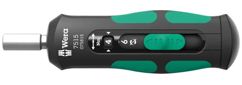 Ръкохватка за изолирани остриета, динамометрична от 2.0...6.0Nm, 7515 Safe-Torque Kraftform Kompakt Wera