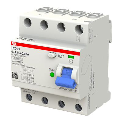 ДТЗ 4P 63A 30mА серия F204 тип B ABB