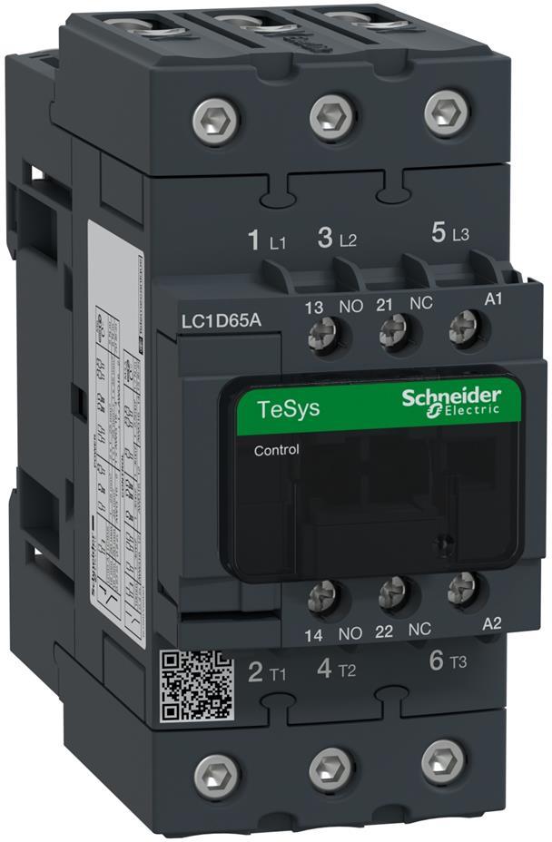 Контактор TeSys D 3P 30kW (65A AC-3) 1NO-1NC 380V 50/60Hz EverLink SE