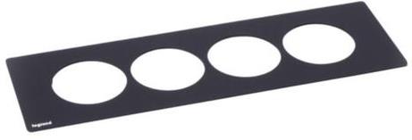 Рамка 4х, цвят ЧЕРЕН, Incara Disq'In Legrand