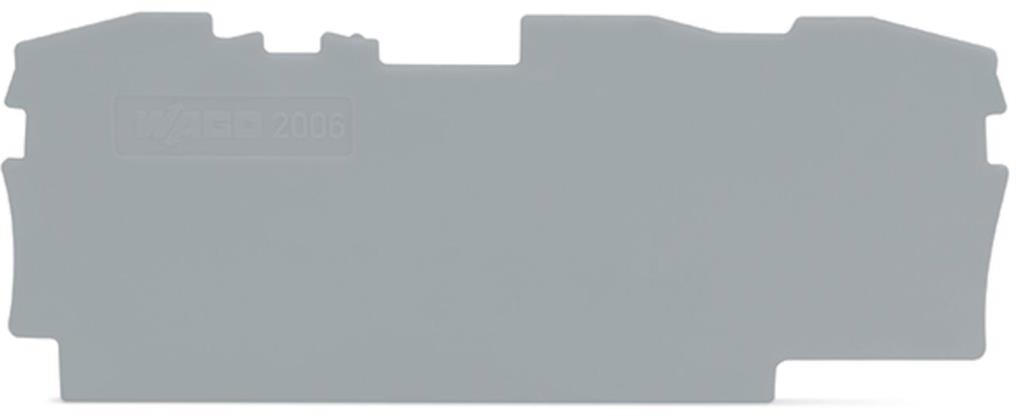 Крайна капачка 6мм2 сива за редова клема 3-проводна TOPJOB® S Wago