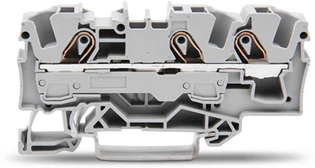 Редова клема СИВА 6мм2 3-проводна БЕЗВИНТОВА серия TOPJOB® S Wago