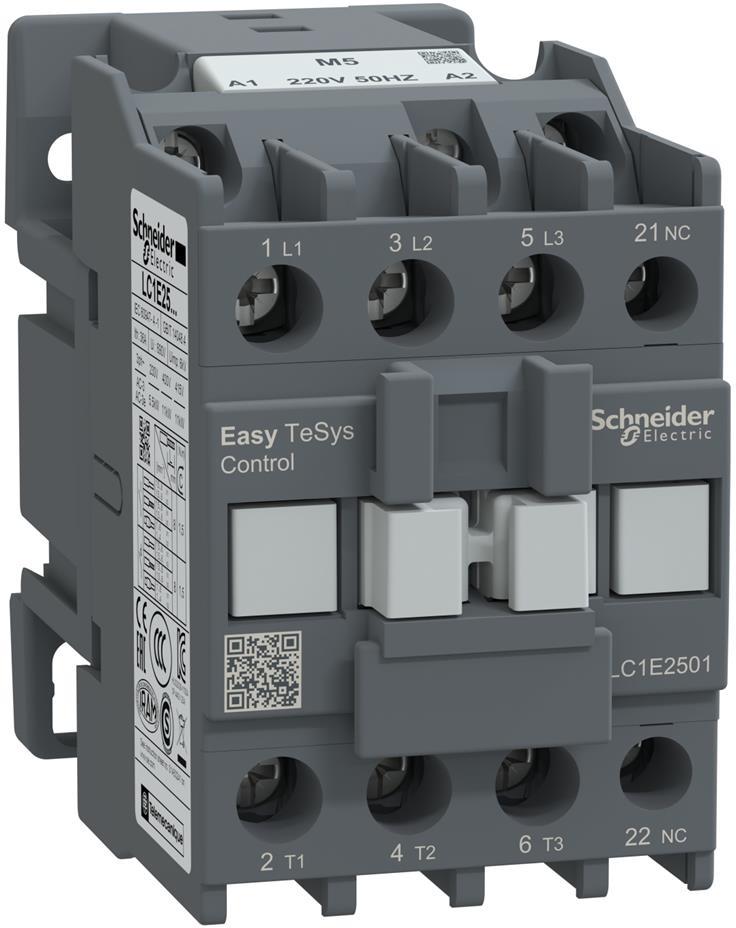 Контактор TeSys E 3P 11kW (25A AC-3) 1NC 220V 50Hz SE