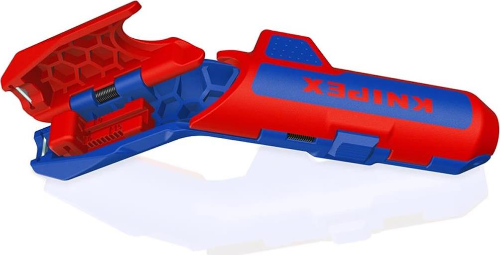 Универсален инструмент за заголване на PV кабели ErgoStrip, дясна ръкохватка 135мм, с фиксатор, Knipex