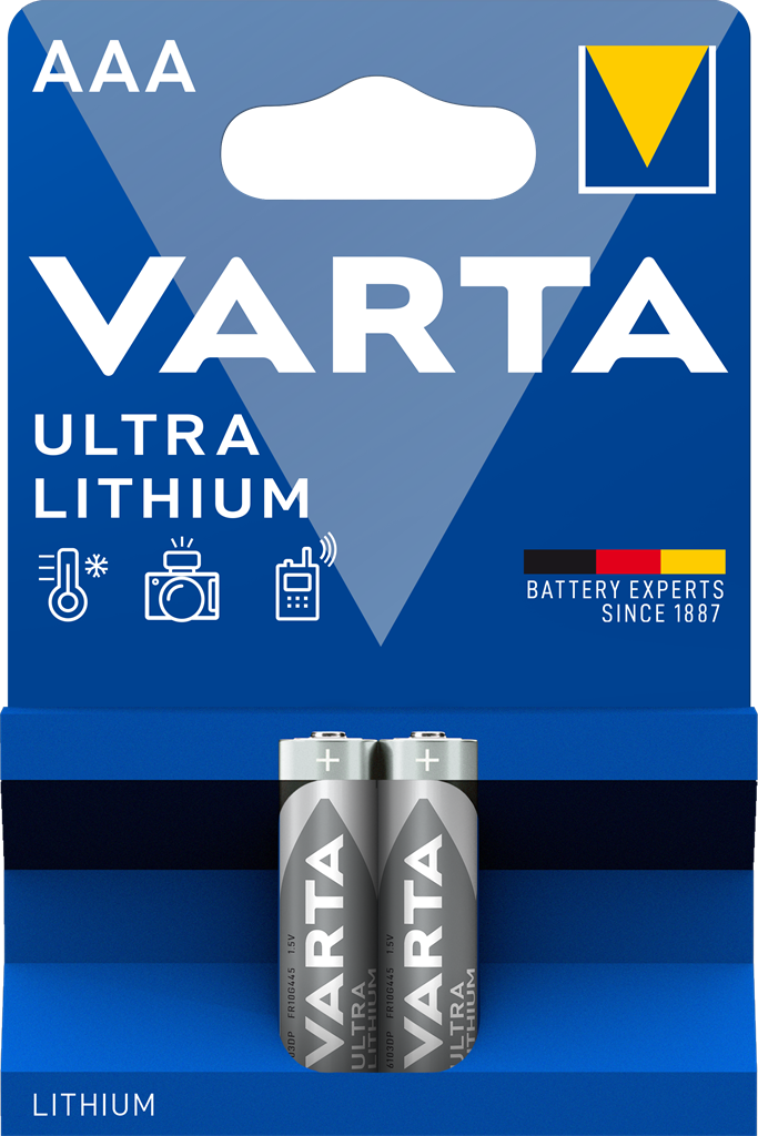 Батерия AAA 1.5V Ultra Lithium (2 бр. блист.) Varta