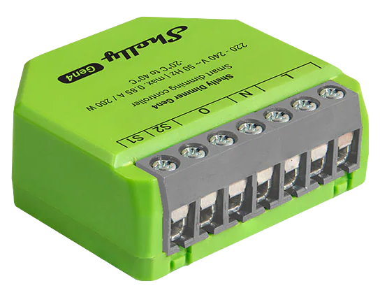 Микромодул Smart реле 1х димер 200VA без неутрала Shelly Dimmer Gen4 - 072353