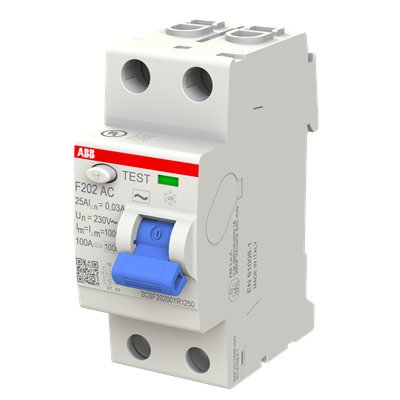 ДТЗ 2P 25А 30mА серия F202 тип AC ABB