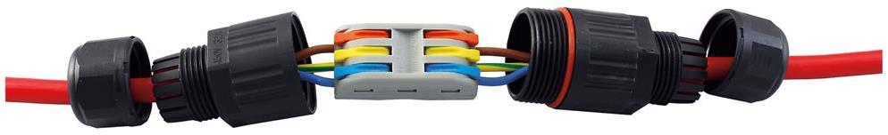 Кабелен конектор IP68 с бърза връзка отваряема 3х0,08-4мм2 Commel